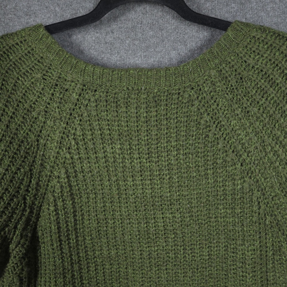 Miracle USA Women's Green Knit Sweater M/L Pullover V-Neck‎ Long Sleeve Pockets - Picture 8 of 11